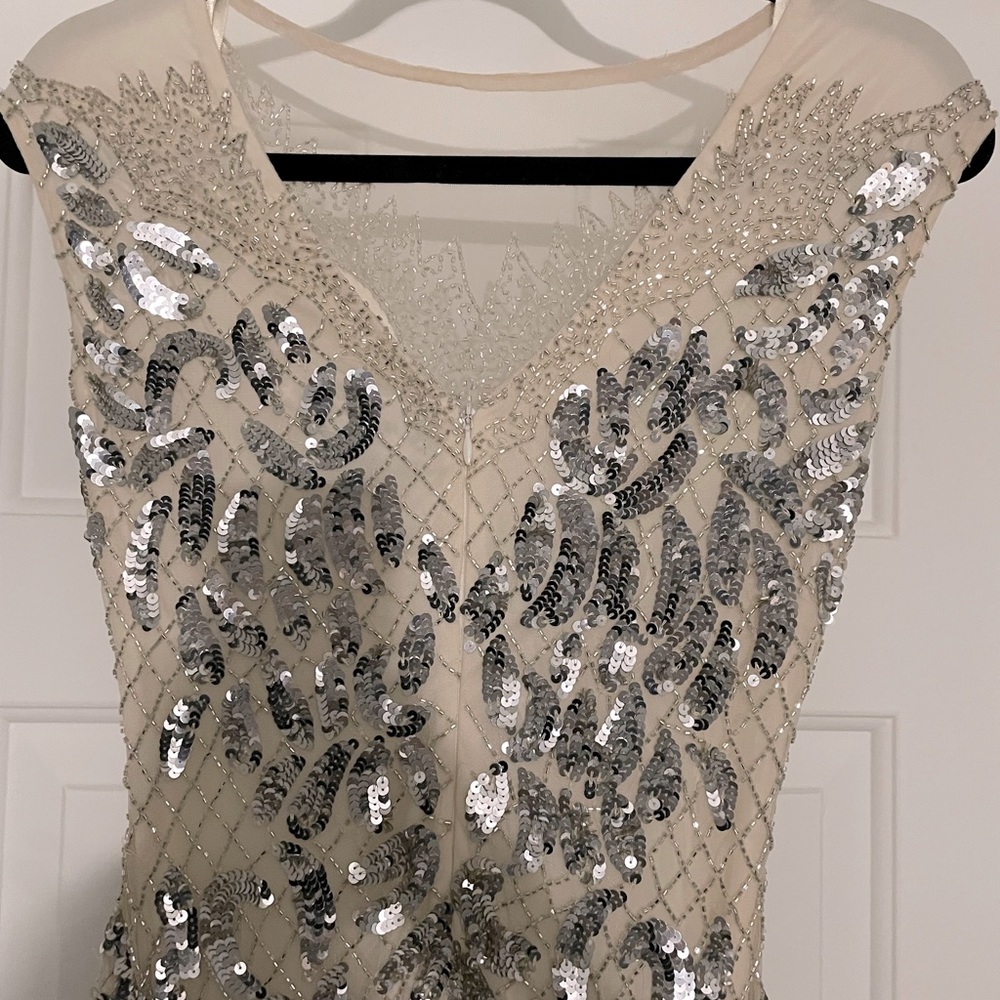 Gorgeous Designer Parker Black Hand Sewn Beaded Sequin Gown - Picture 7 of 10